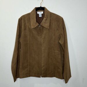 H Look Brown Zip Jacket